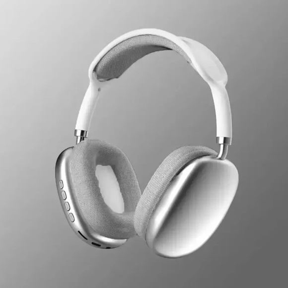 Premium Silver and White Headphones